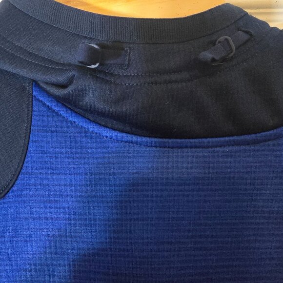 Under Armour High Neck Hooded Sweatshirt Size Large Blue Hoodie - Picture 3 of 6